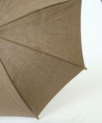 うさぎのたすき/折り畳み日傘/麻無地サンドベージュ